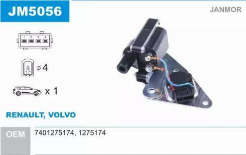 Janmor JM5056 - Bobine d'allumage droxauto.com