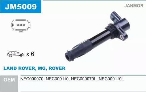 Janmor JM5009 - Bobine d'allumage droxauto.com