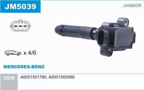 Janmor JM5039 - Bobine d'allumage droxauto.com