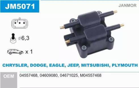 Janmor JM5071 - Bobine d'allumage droxauto.com