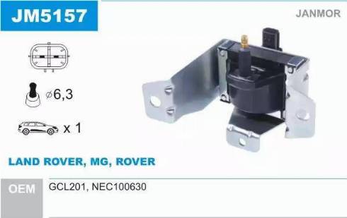 Janmor JM5157 - Bobine d'allumage droxauto.com