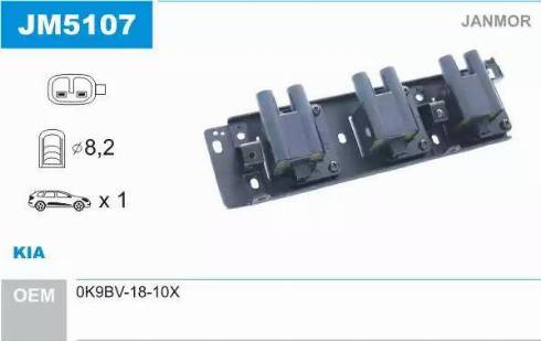 Janmor JM5107 - Bobine d'allumage droxauto.com