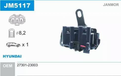 Janmor JM5117 - Bobine d'allumage droxauto.com