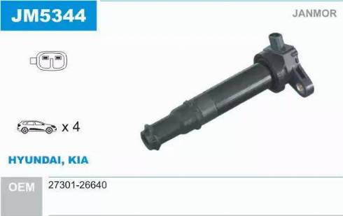 Janmor JM5344 - Bobine d'allumage droxauto.com