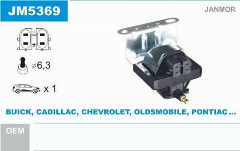 Janmor JM5369 - Bobine d'allumage droxauto.com