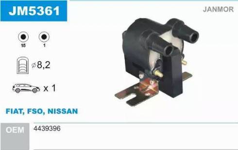 Janmor JM5361 - Bobine d'allumage droxauto.com
