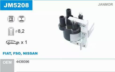 Janmor JM5208 - Bobine d'allumage droxauto.com