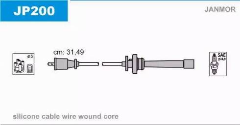 Janmor JP200 - Kit de câbles d'allumage droxauto.com