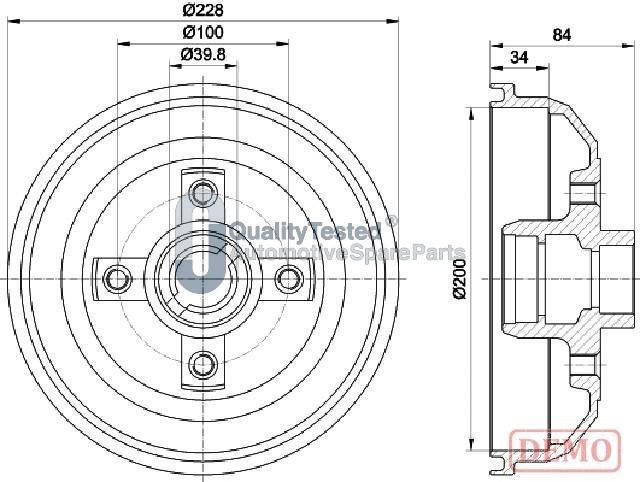 Japanparts TA0407JM - Tambour de frein droxauto.com