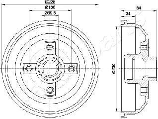 Japanparts TA-0407 - Tambour de frein droxauto.com