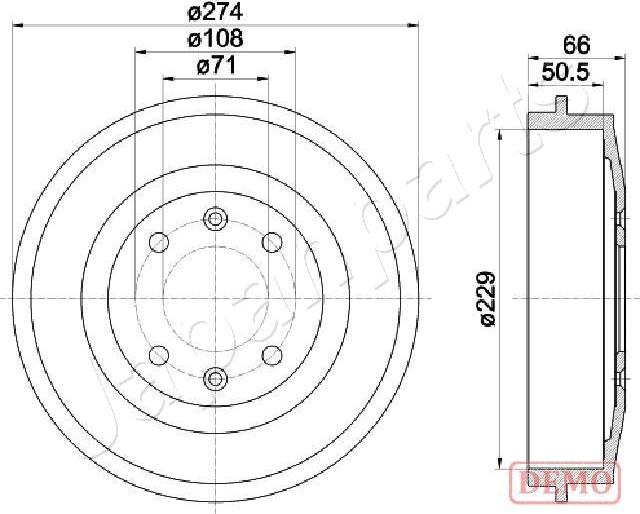 Japanparts TA-0600C - Tambour de frein droxauto.com