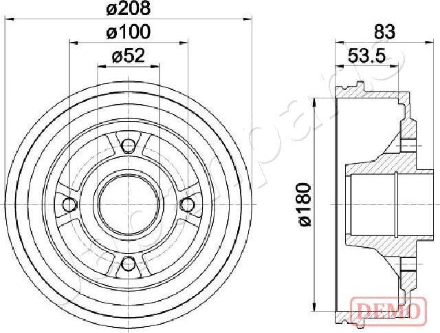 Japanparts TA-0709C - Tambour de frein droxauto.com