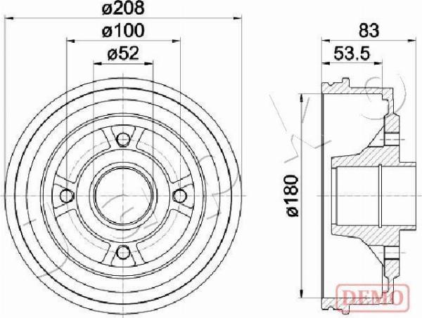 Japko 560709C - Tambour de frein droxauto.com