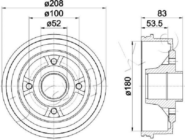 Japko 560709 - Tambour de frein droxauto.com
