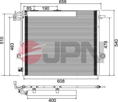 JPN 60C9103-JPN - Condensateur, climatisation droxauto.com