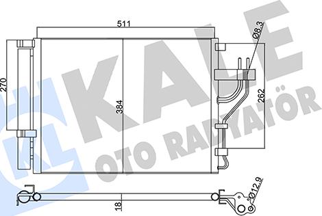 KALE OTO RADYATÖR 345425 - Condensateur, climatisation droxauto.com