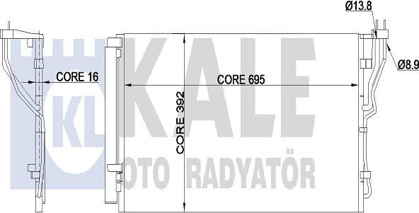 KALE OTO RADYATÖR 350620 - Condensateur, climatisation droxauto.com