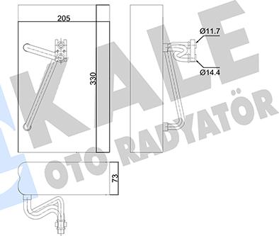 KALE OTO RADYATÖR 350030 - Évaporateur climatisation droxauto.com