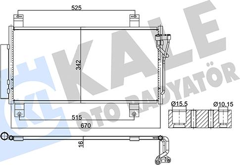 KALE OTO RADYATÖR 382510 - Condensateur, climatisation droxauto.com