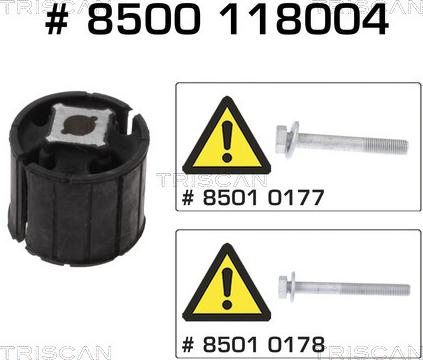 Kawe 8500 118004 - Suspension, corps de l'essieu droxauto.com
