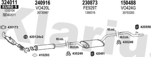Klarius 960595E - Échappement droxauto.com