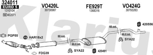 Klarius 960595U - Échappement droxauto.com