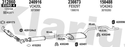 Klarius 960596E - Échappement droxauto.com