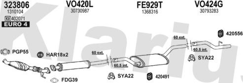 Klarius 960561U - Échappement droxauto.com