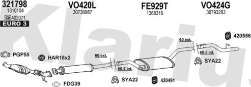Klarius 960562U - Échappement droxauto.com
