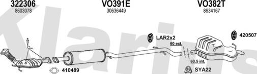 Klarius 960343U - Échappement droxauto.com