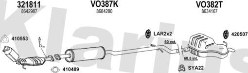 Klarius 960385U - Échappement droxauto.com