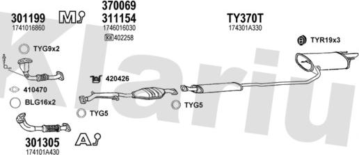 Klarius 900498U - Échappement droxauto.com