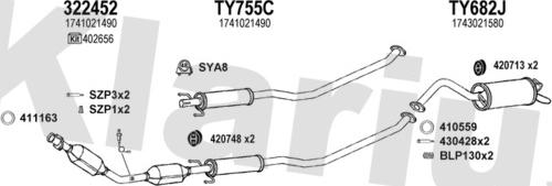Klarius 900481U - Échappement droxauto.com