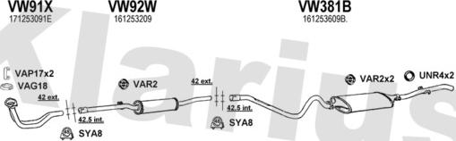 Klarius 930022U - Échappement droxauto.com