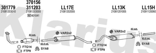 Klarius 490015U - Échappement droxauto.com