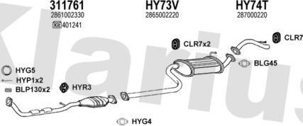 Klarius 450039U - Échappement droxauto.com