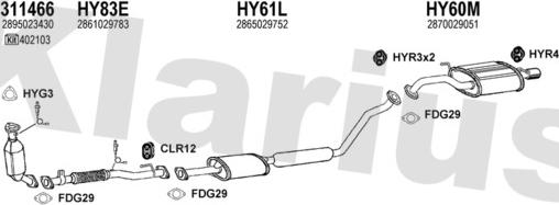 Klarius 450103U - Échappement droxauto.com