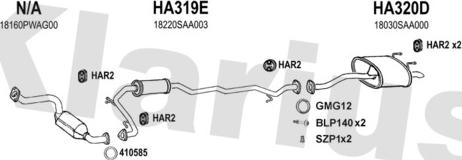 Klarius 420431U - Échappement droxauto.com