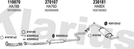 Klarius 420038E - Échappement droxauto.com