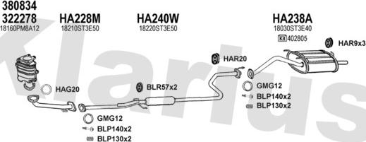 Klarius 420161U - Échappement droxauto.com