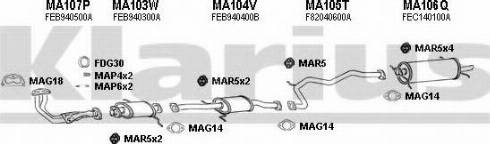 Klarius 570046U - Échappement droxauto.com