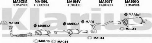 Klarius 570047U - Échappement droxauto.com