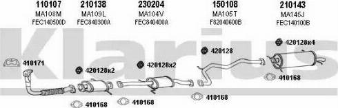 Klarius 570068E - Échappement droxauto.com