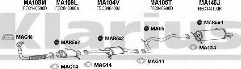 Klarius 570068U - Échappement droxauto.com