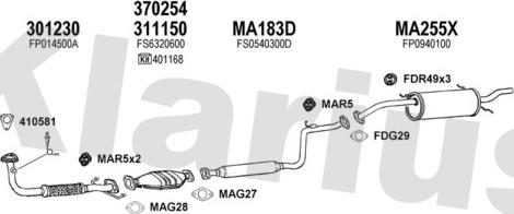 Klarius 570164U - Échappement droxauto.com