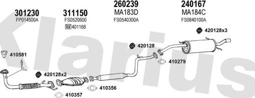 Klarius 570137E - Échappement droxauto.com