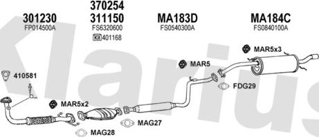 Klarius 570137U - Échappement droxauto.com