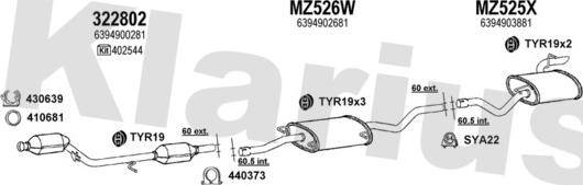 Klarius 600925U - Échappement droxauto.com