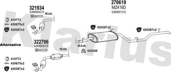 Klarius 600589E - Échappement droxauto.com