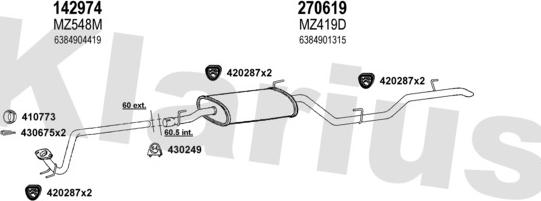 Klarius 600826E - Échappement droxauto.com